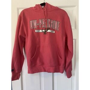Jansport UW Parkside Men's SZ Small College Vintage Long Red Hooded Sweatshirt